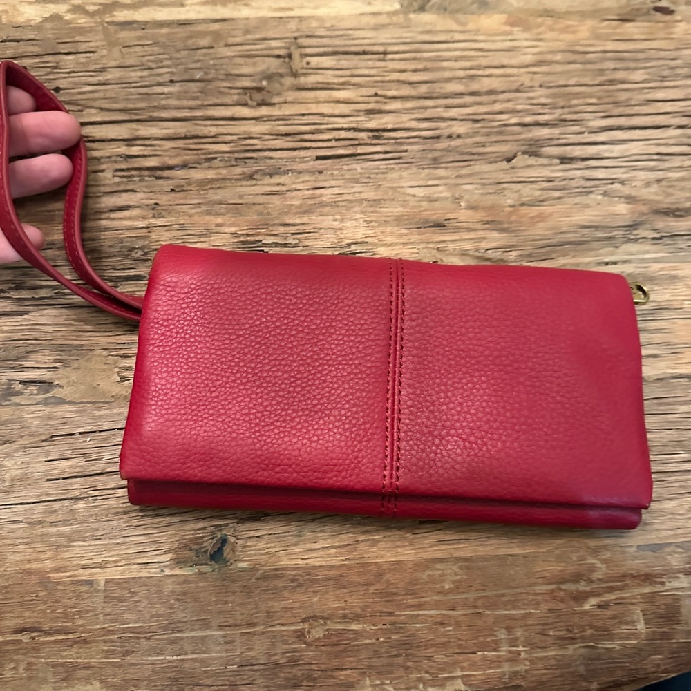 Elegant Red Leather Clutch